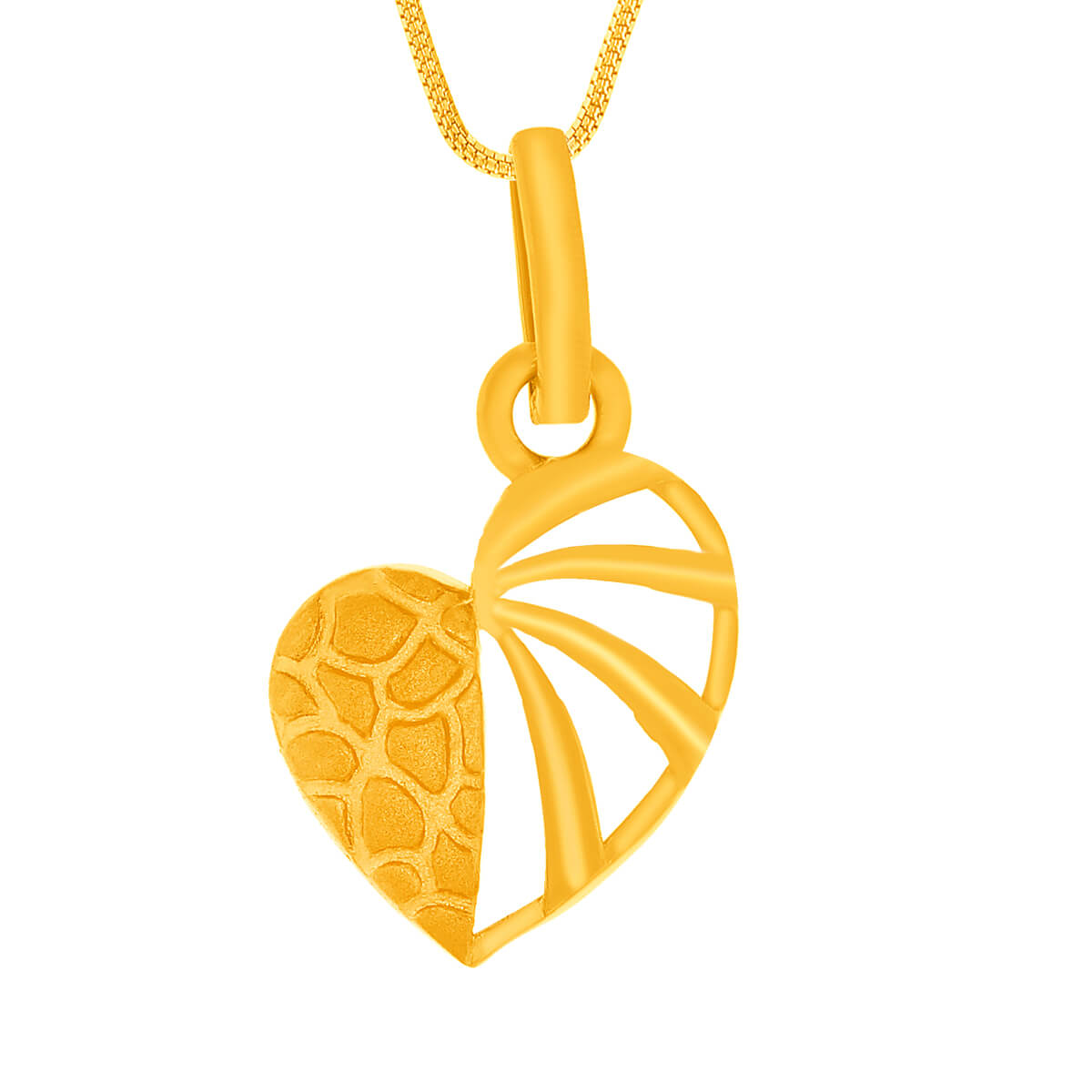 Elegant Heart Gold Pendant