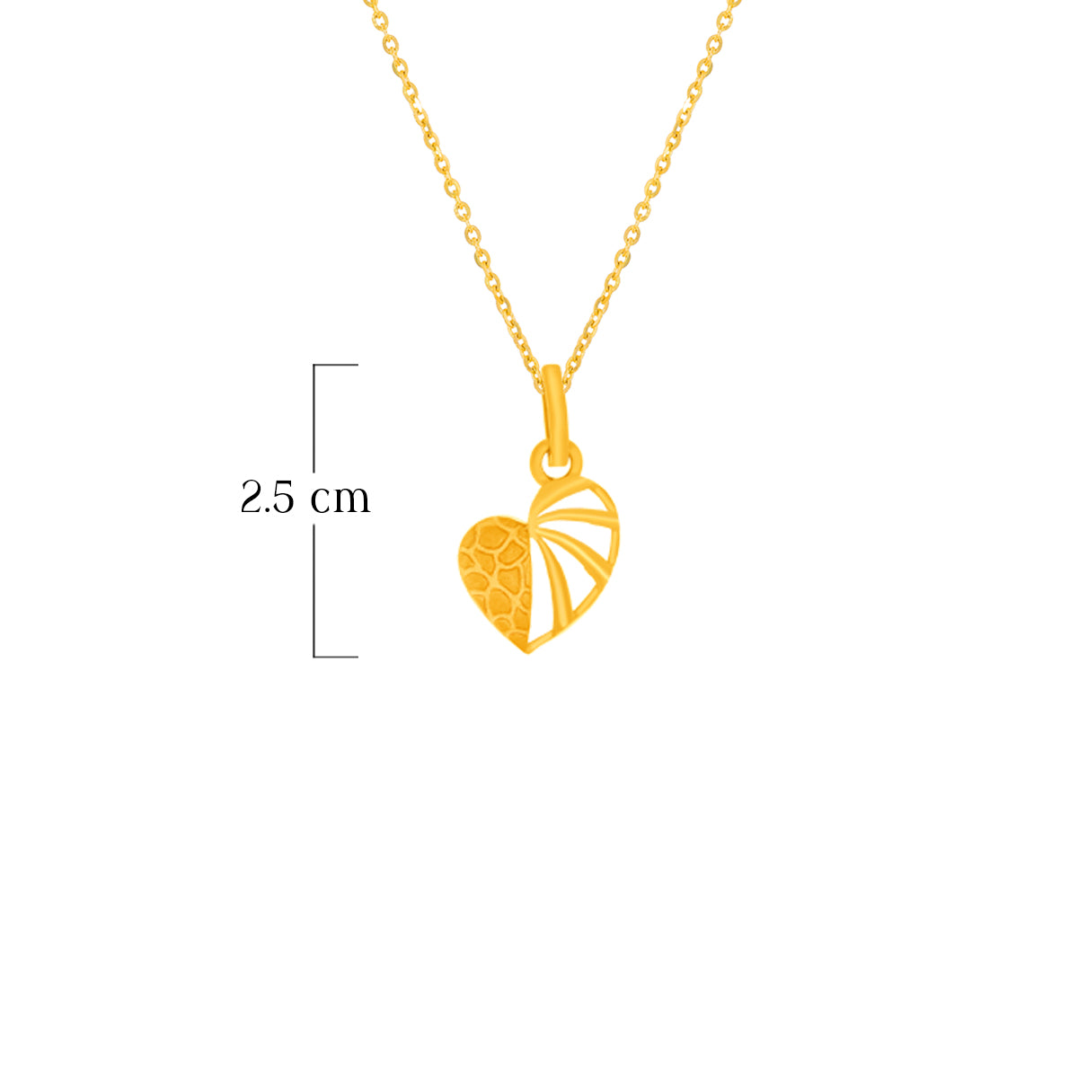 Elegant Heart Gold Pendant