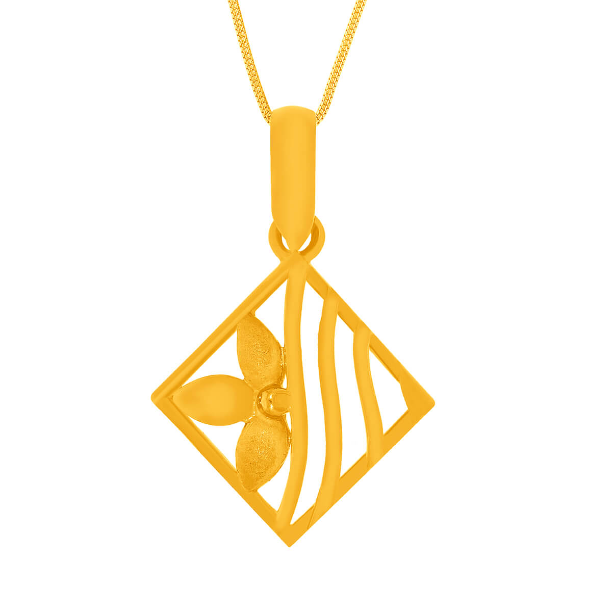Graceful Petals Gold Pendant