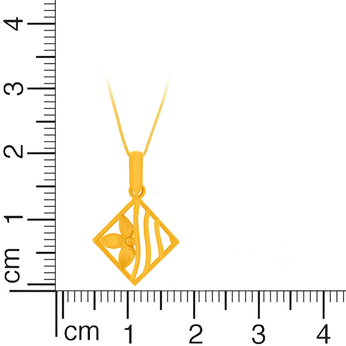 Graceful Petals Gold Pendant