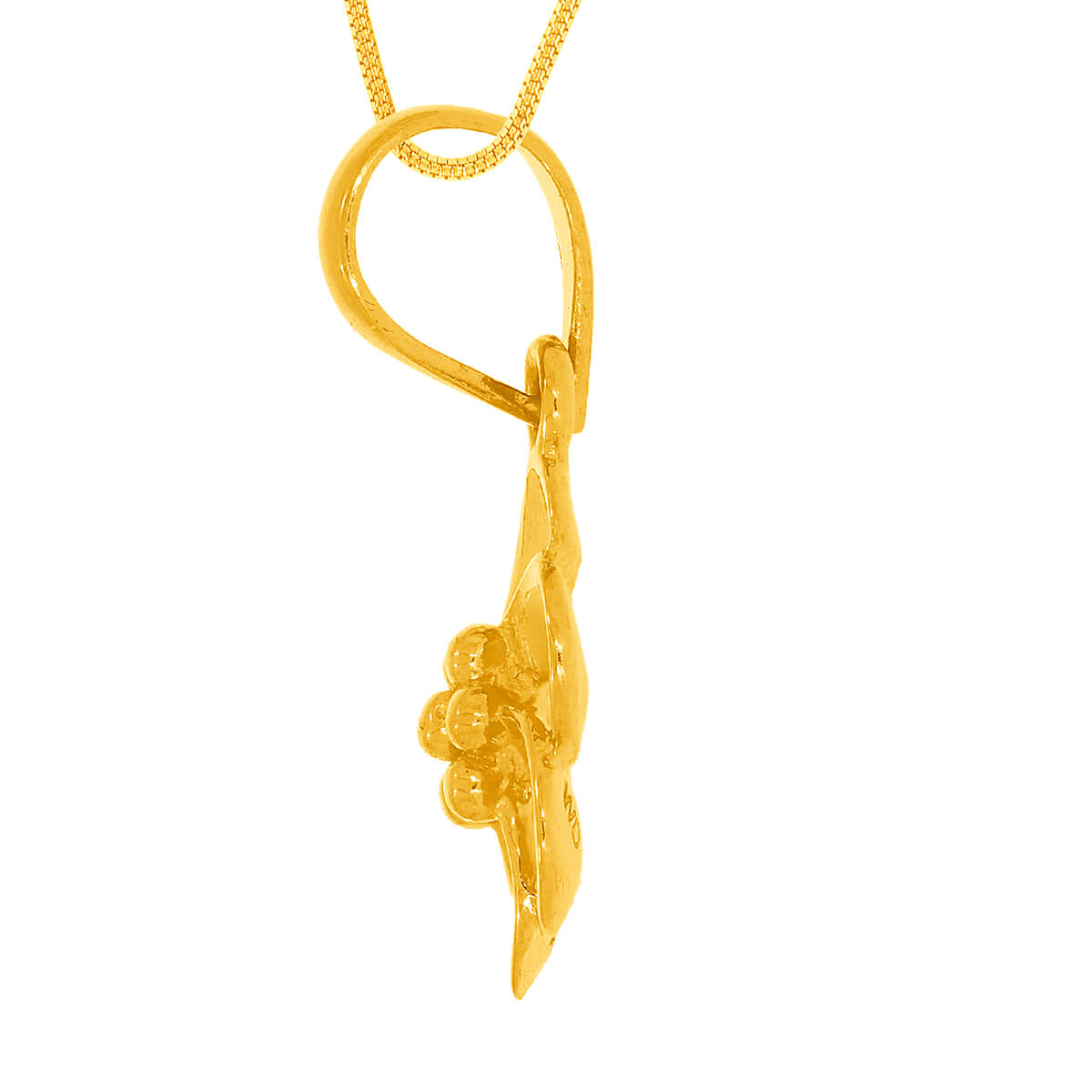 Graceful Flora Charm Gold Pendant