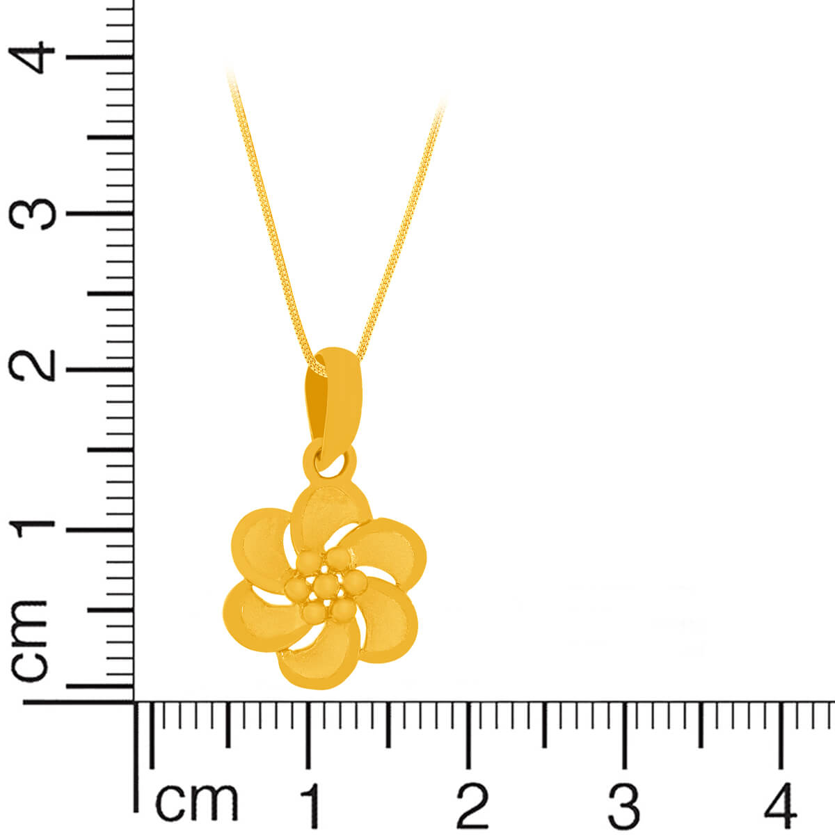 Graceful Flora Charm Gold Pendant