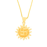 Sacred Swastika 22K Gold Pendant