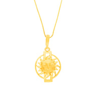 Gleaming Radiance Surya Gold Pendant 22K
