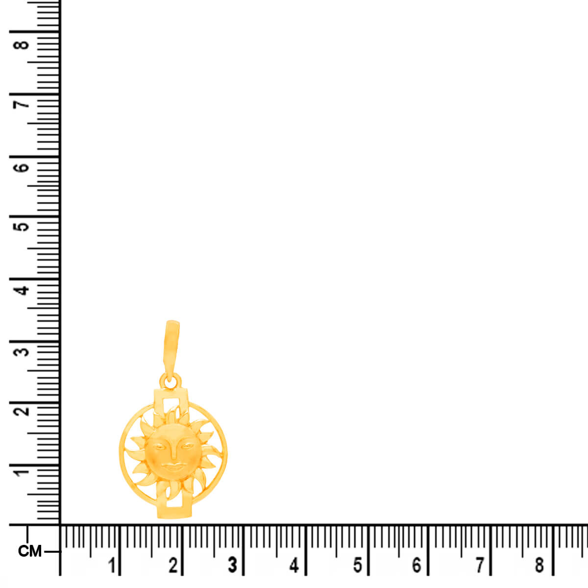 Gleaming Radiance Surya Gold Pendant 22K