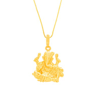 Devotional Grace Lord Ganesha Gold Pendant 22K
