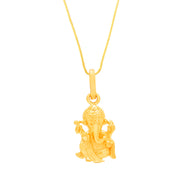 Pure Serenity Lord Ganesh 22K Gold Pendant