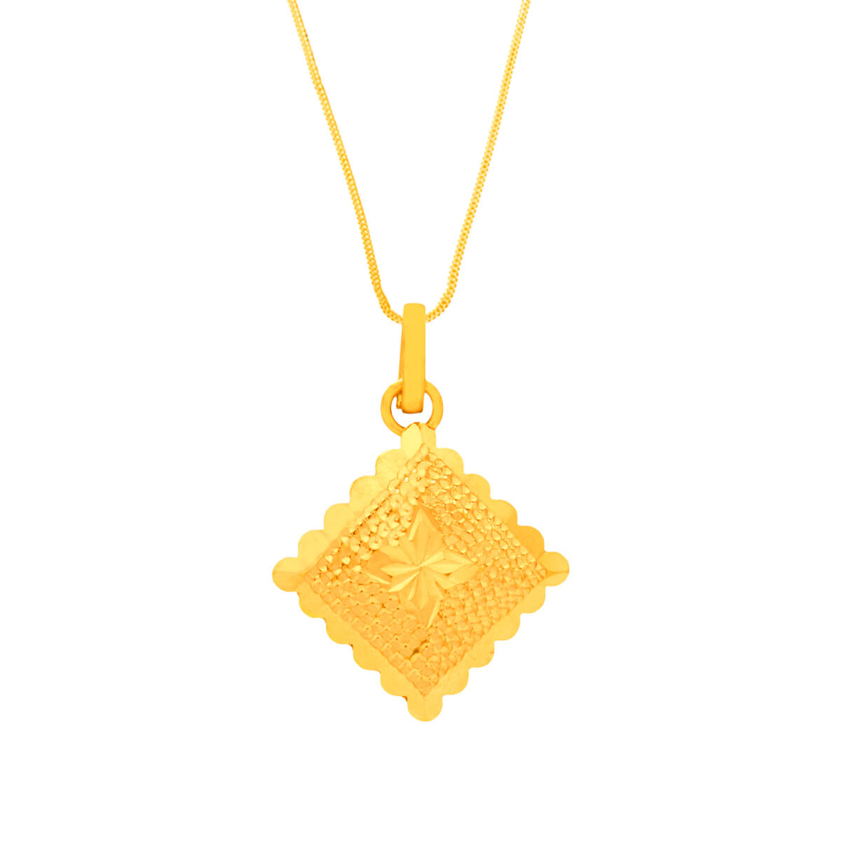 Dainty Artistry Gold Pendant