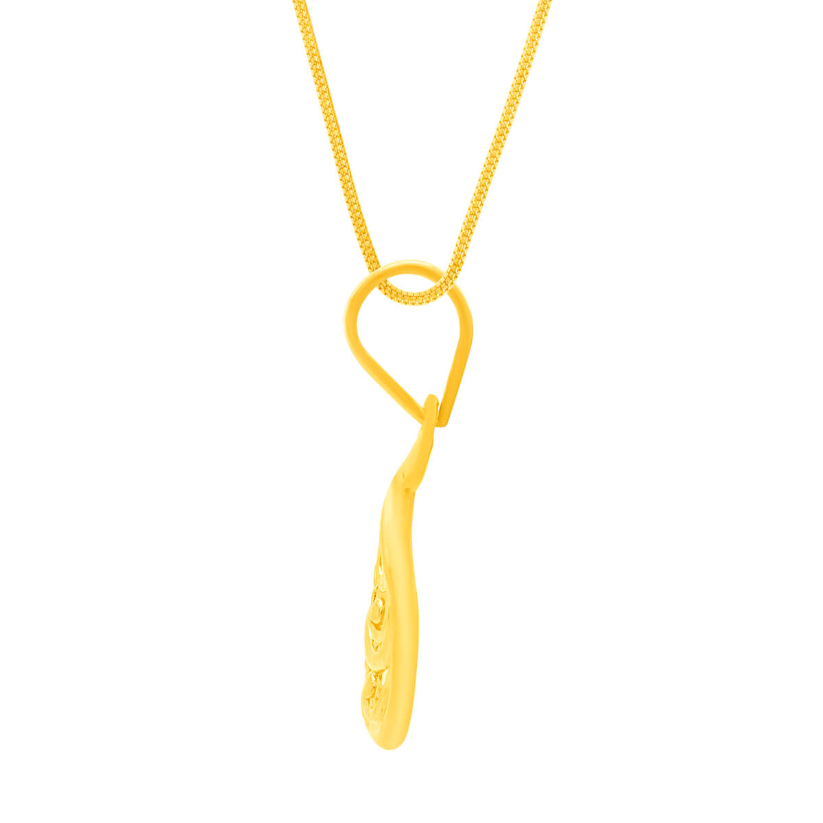 Graceful Petal Glow Gold Pendant for Women