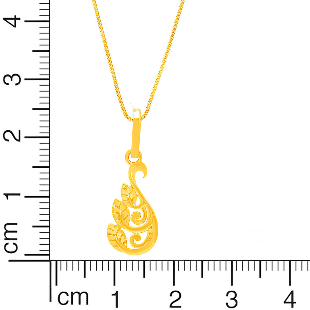 Graceful Petal Glow Gold Pendant for Women