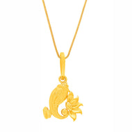 Divine Elegance God Ganesha 22K Gold Pendant