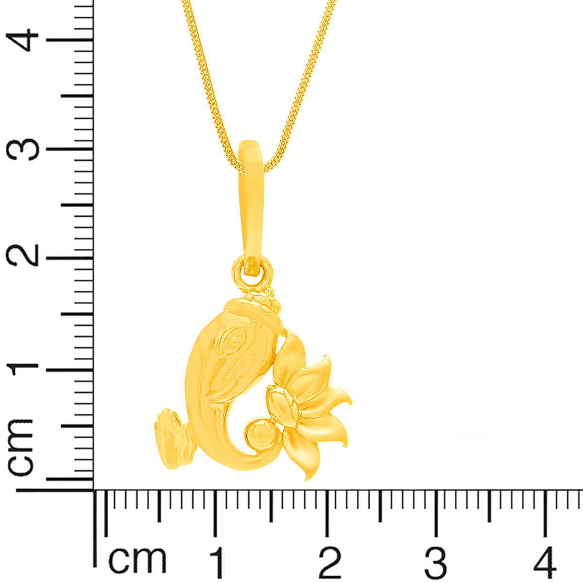 Divine Elegance God Ganesha 22K Gold Pendant