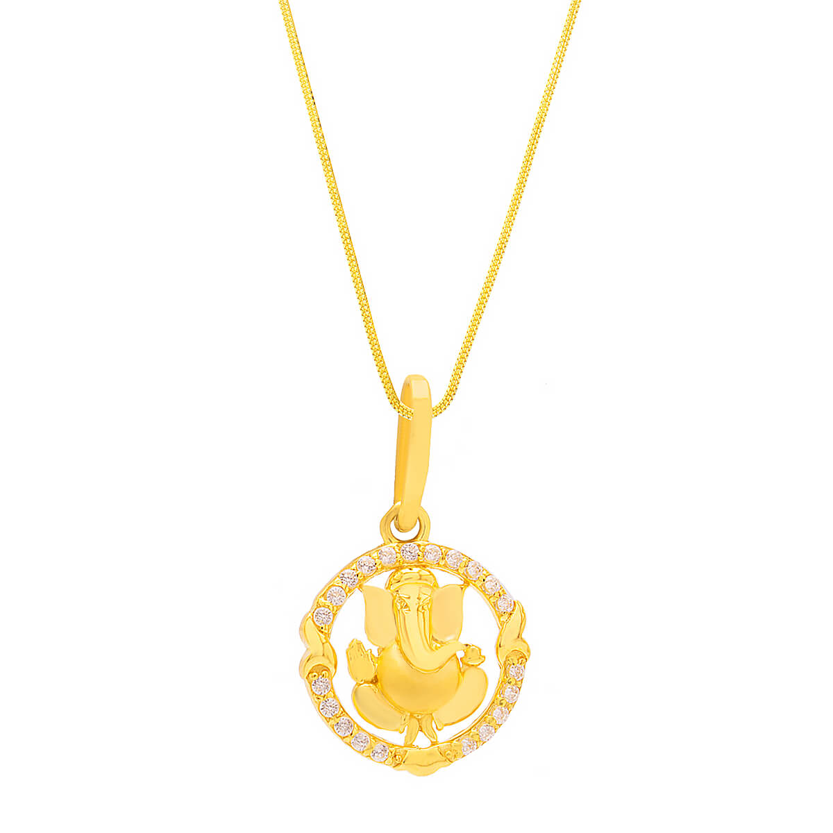 Dazzling Divine Lord Ganesha 22K Gold Pendant