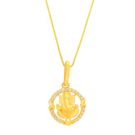 Dazzling Divine Lord Ganesha 22K Gold Pendant
