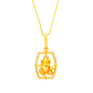 Radiant Lord Ganesha 22K Gold Pendant