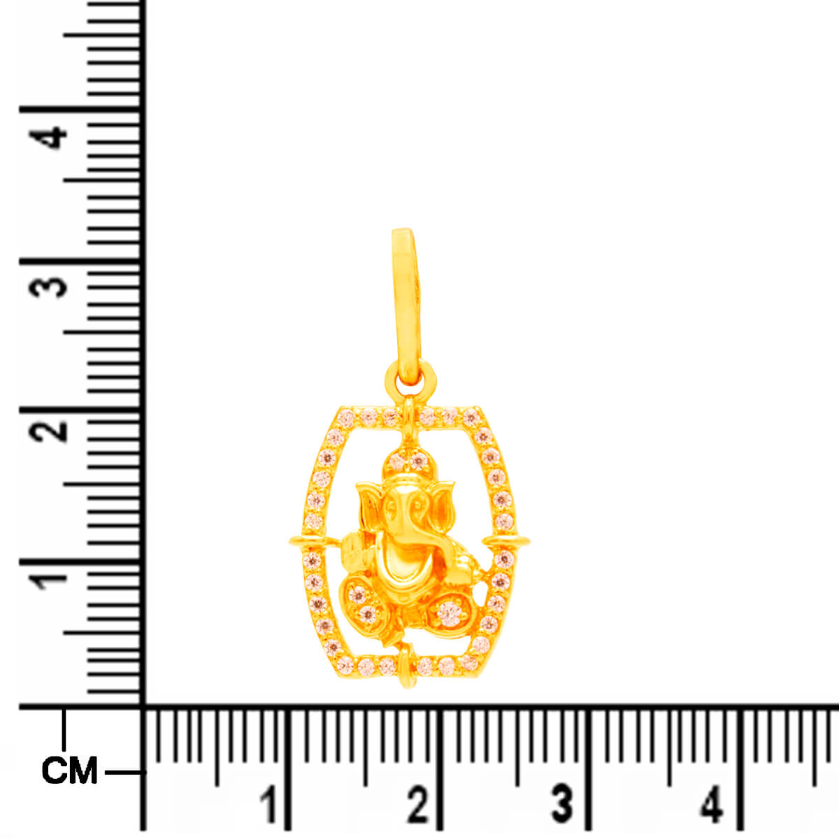 Radiant Lord Ganesha 22K Gold Pendant