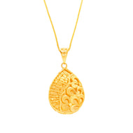 Exquisite Flora Artistry Gold Pendant