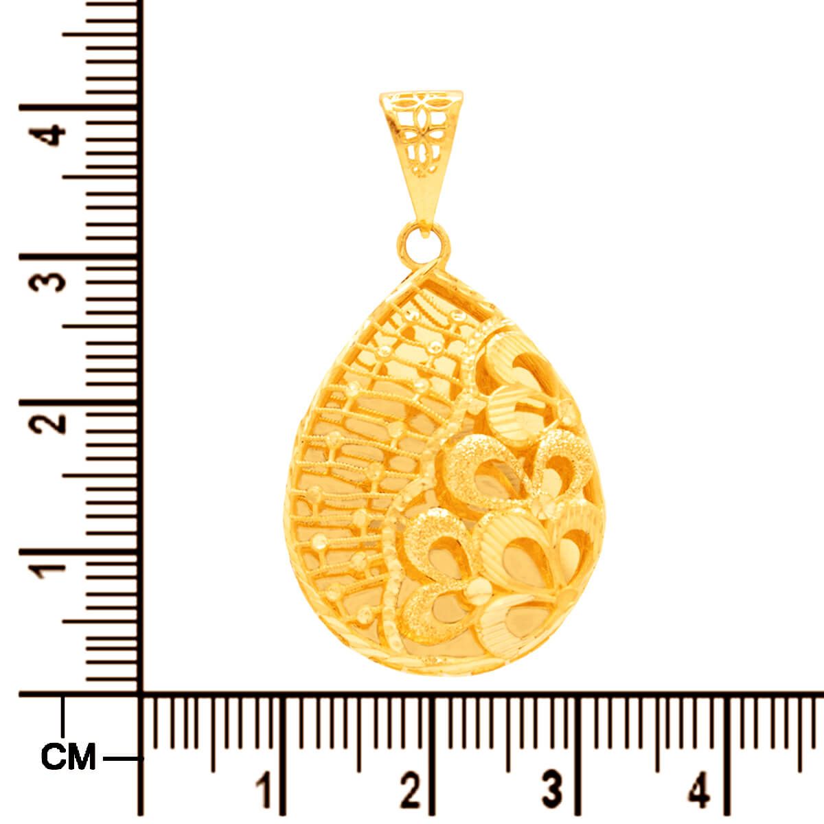 Exquisite Flora Artistry Gold Pendant