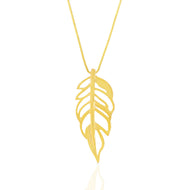 Graceful Foliage Gold Pendant