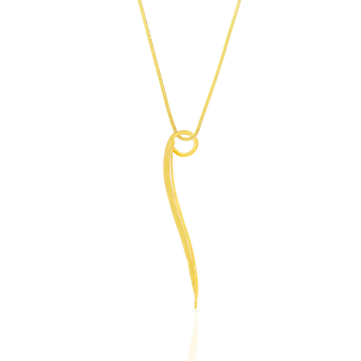 Graceful Foliage Gold Pendant