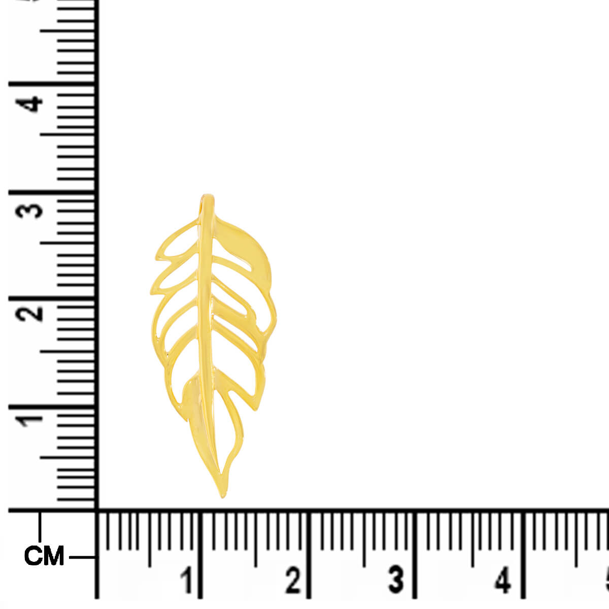 Graceful Foliage Gold Pendant