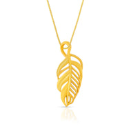 Elegant Foliage Gold Pendant