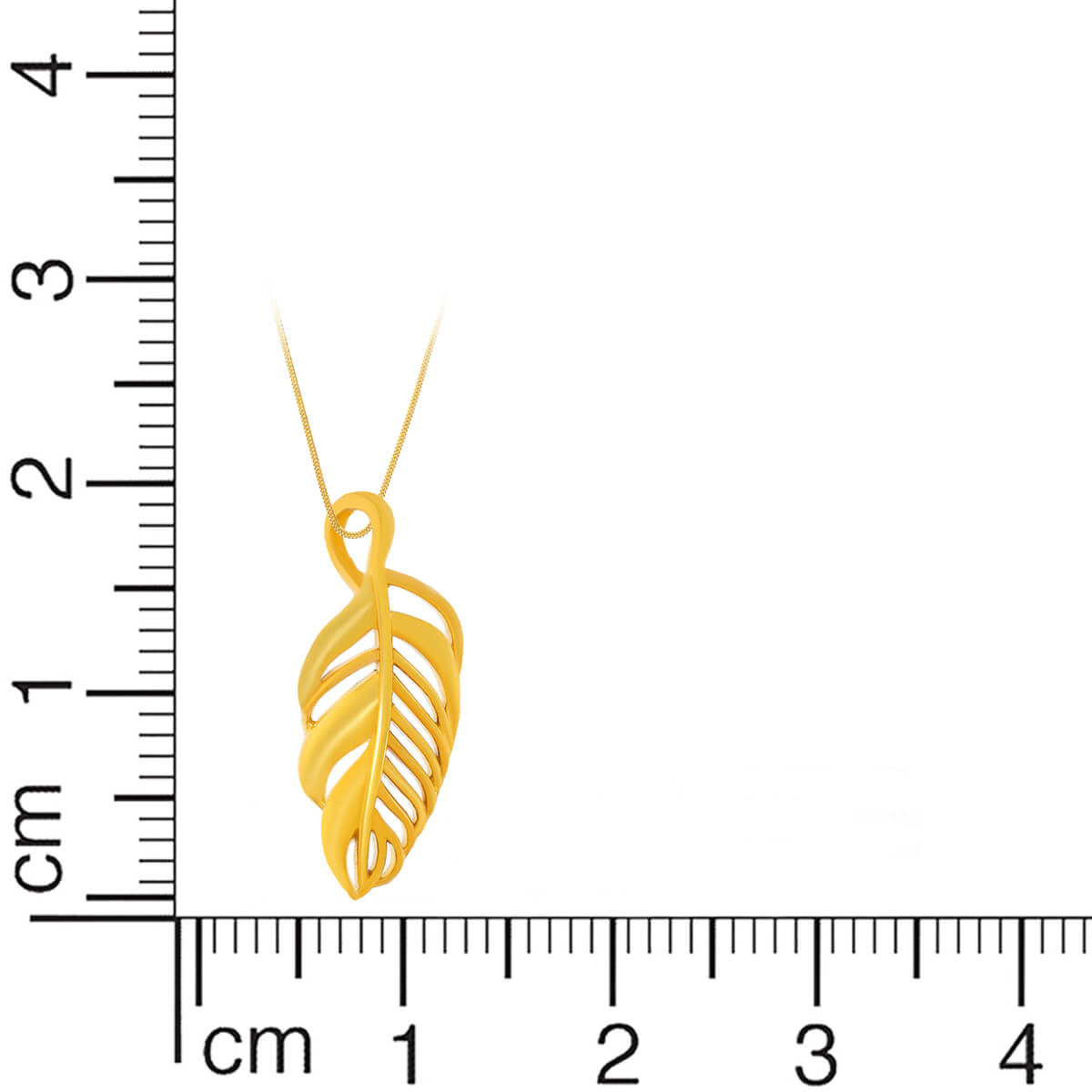 Elegant Foliage Gold Pendant