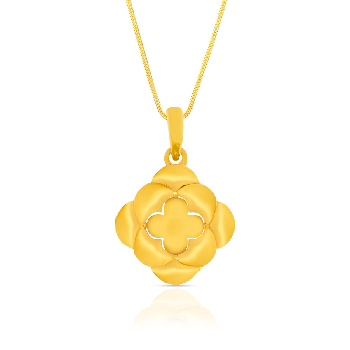 Captivating Flora Charm Gold Pendant
