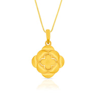 Captivating Flora Charm Gold Pendant