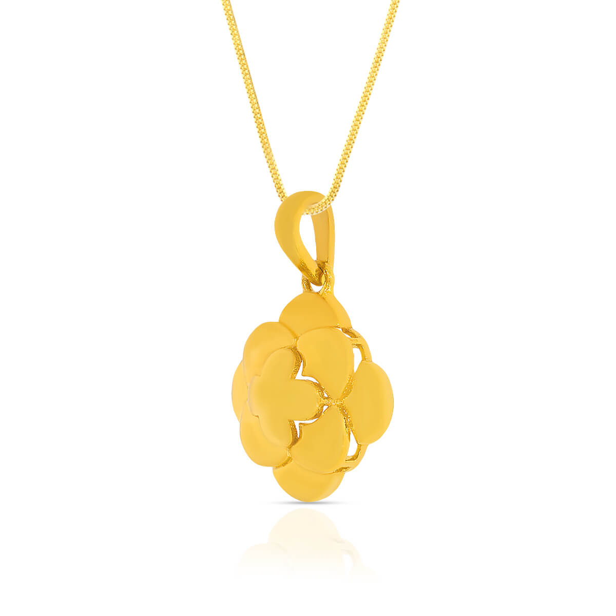 Captivating Flora Charm Gold Pendant