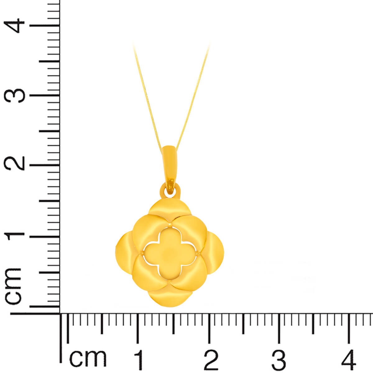 Captivating Flora Charm Gold Pendant