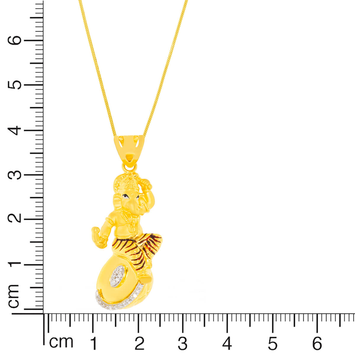 Majestic Ganesha Vignahartre Damaru 22K Gold Pendant