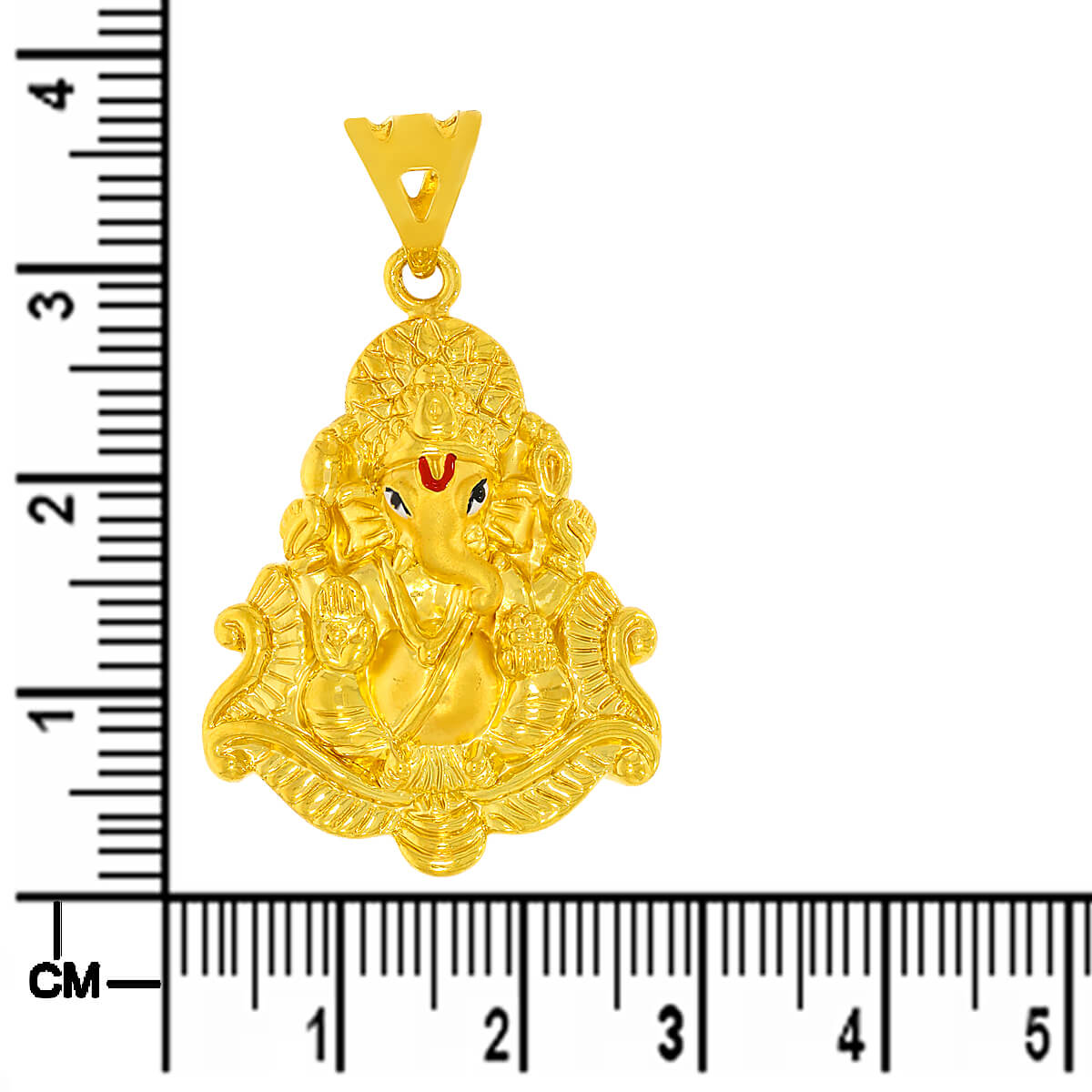 Serene Divinity Lord Ganesha 22K Gold Pendant