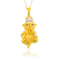 Majestic Divine Lord Ganesha Pendant in 22K Gold