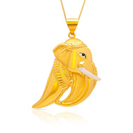 Serene Presence Lord Ganesha Gold Pendant 22K