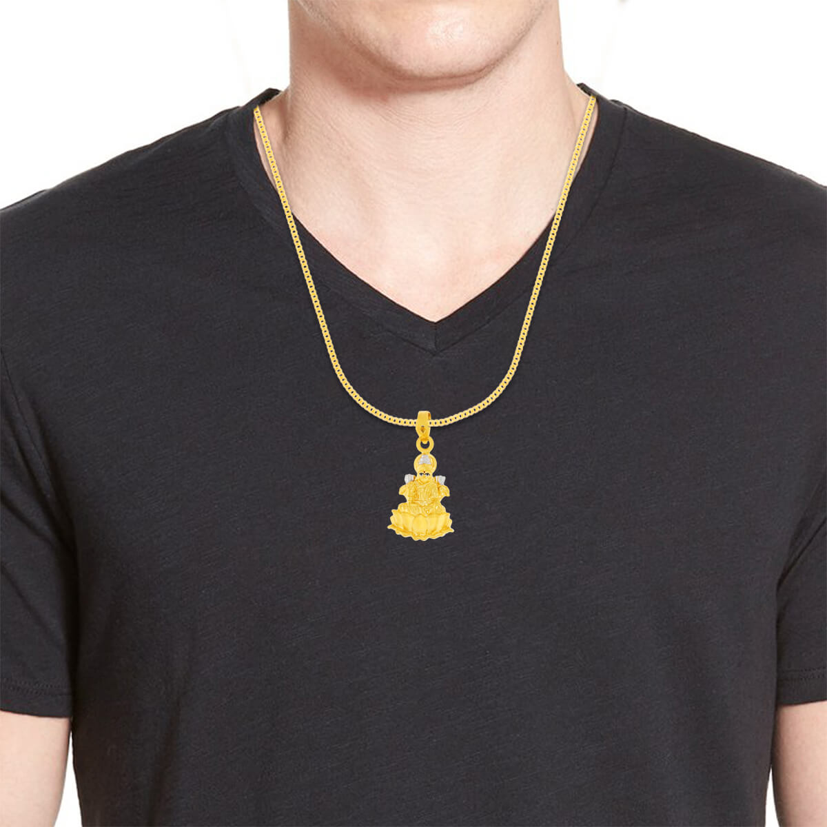 Radiant Divinity Ganesha Devavrata 22K Gold Pendant