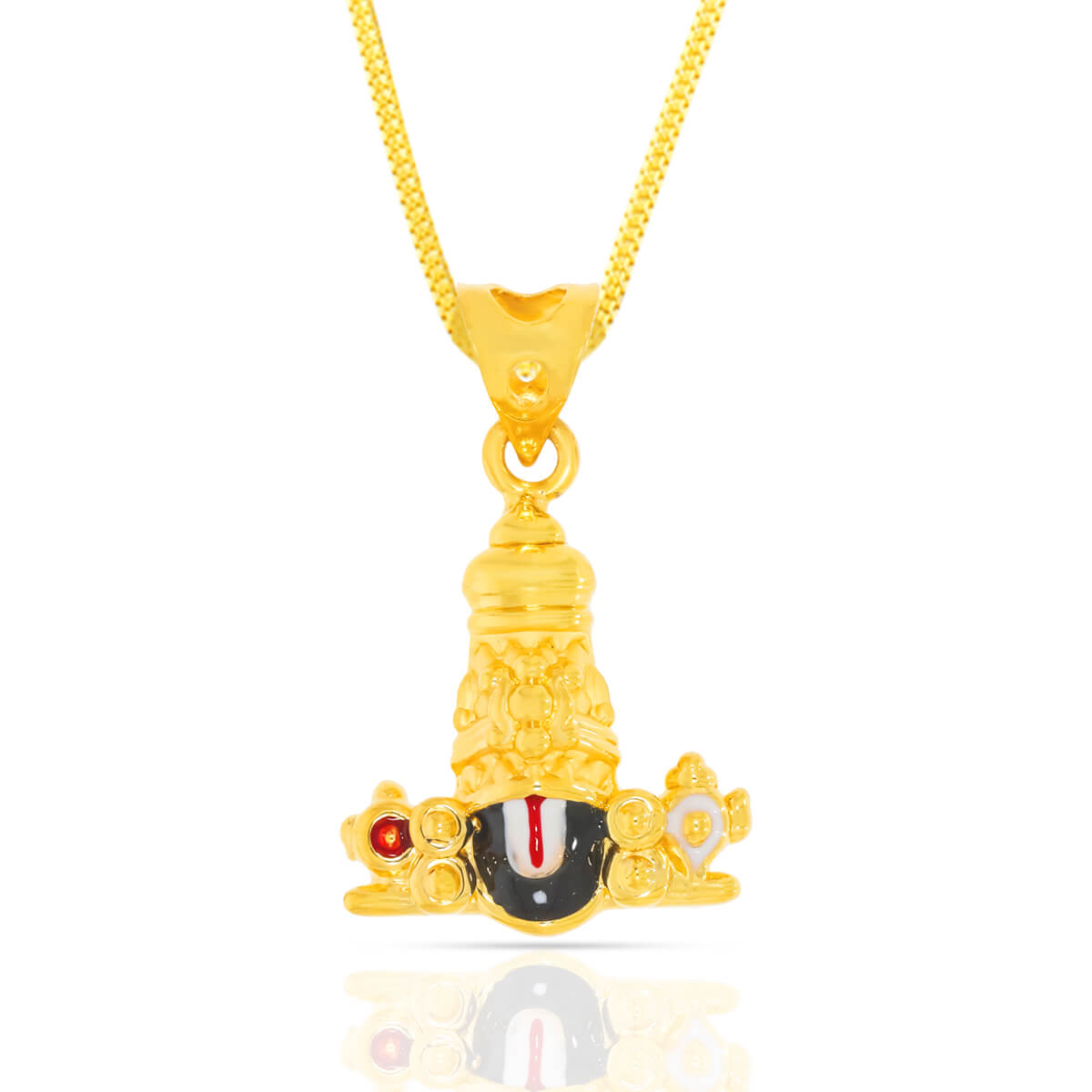 Majestic Lord Balaji Pendant In 22K Gold