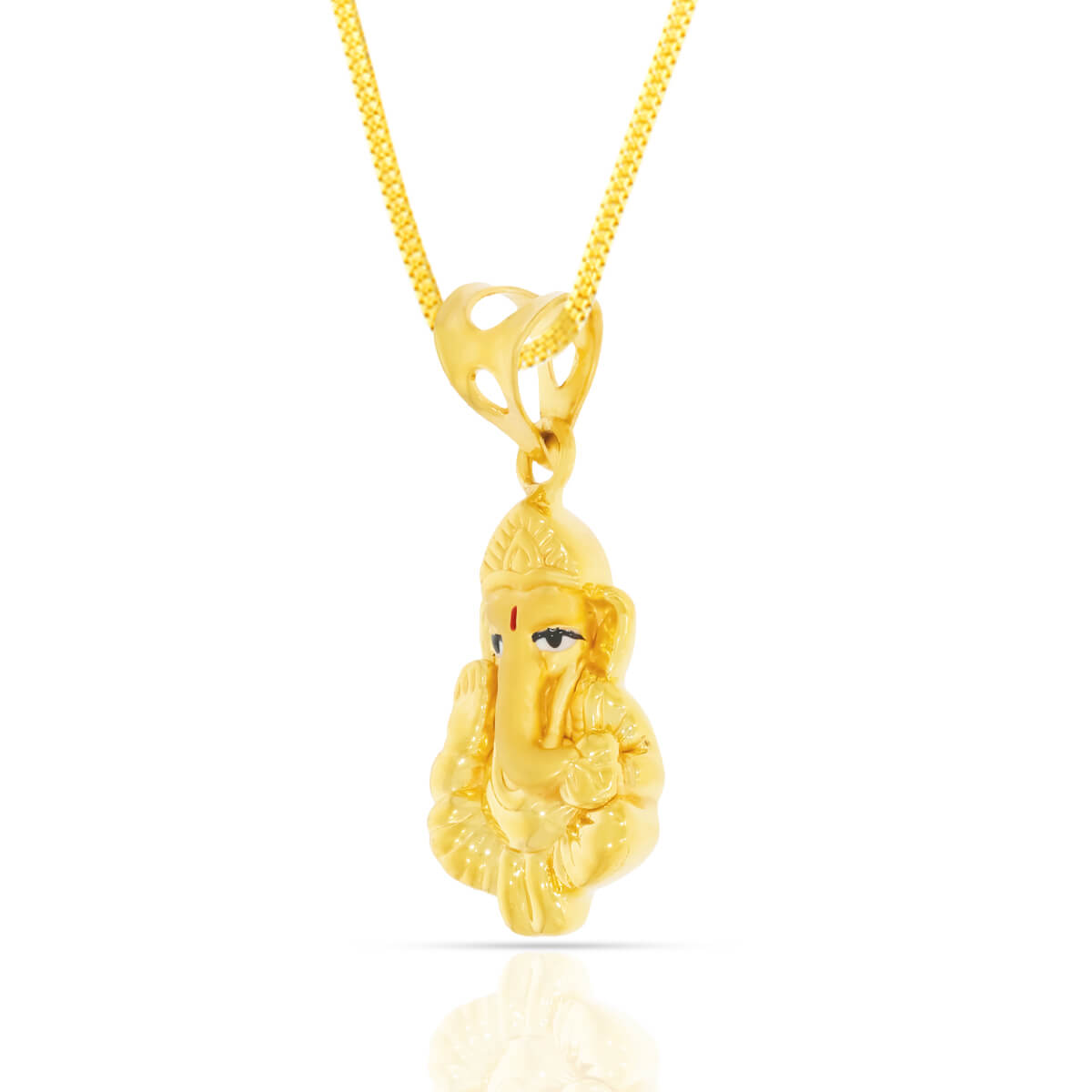Celestial Dainty Lord Ganesha 22K Gold Pendant