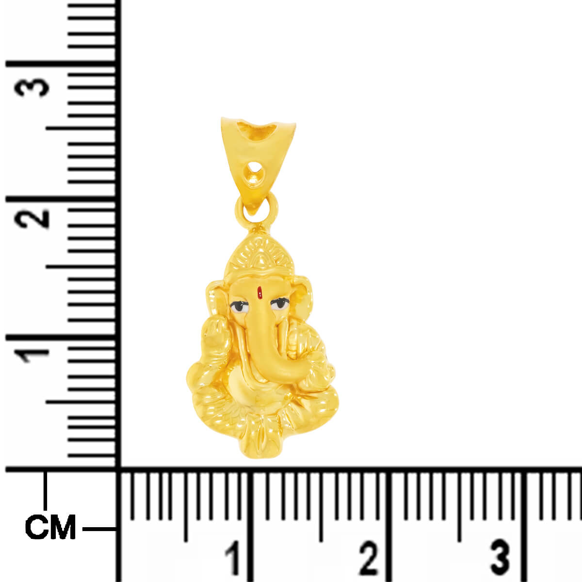 Celestial Dainty Lord Ganesha 22K Gold Pendant