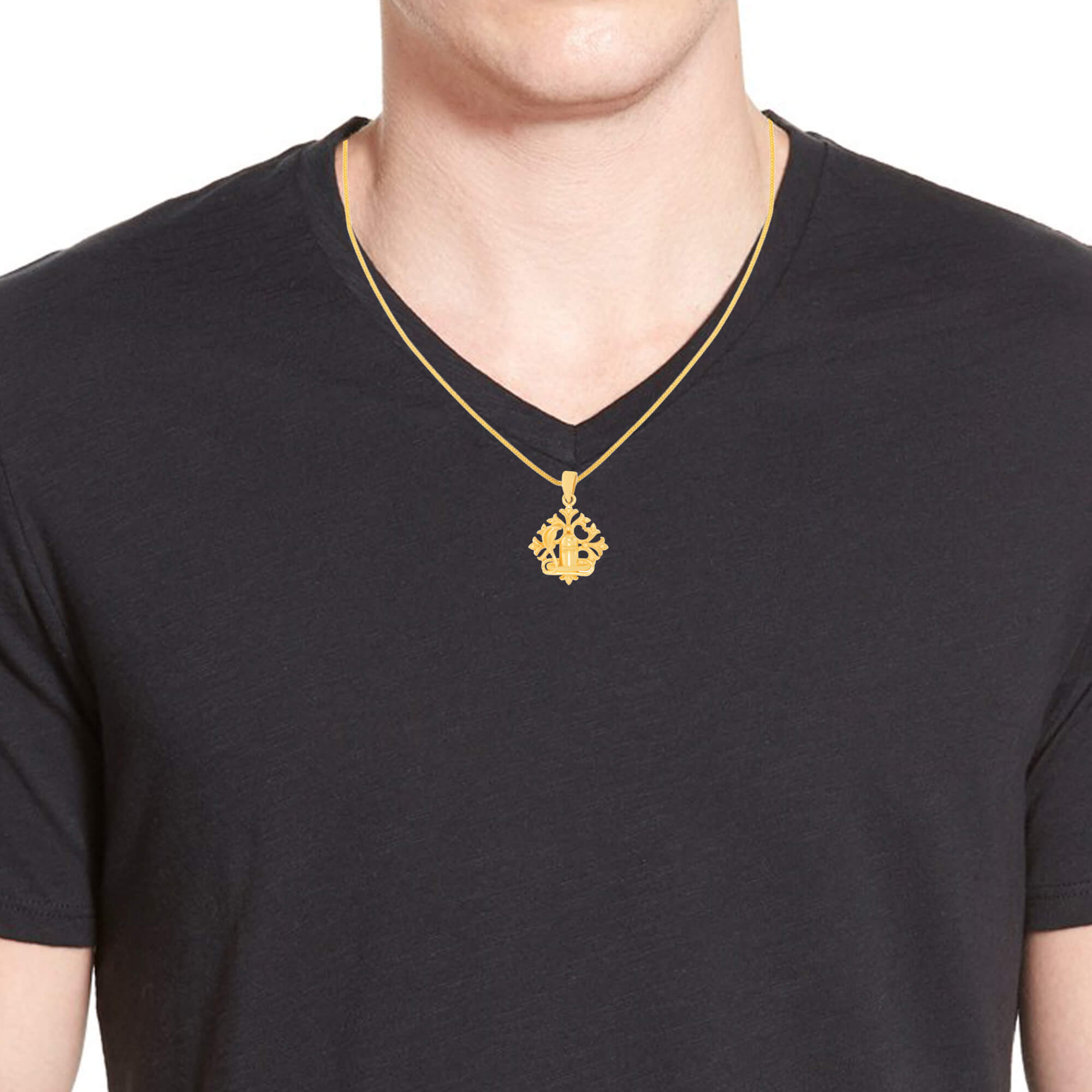 Majestic Grace God Shivling 22K Gold Locket