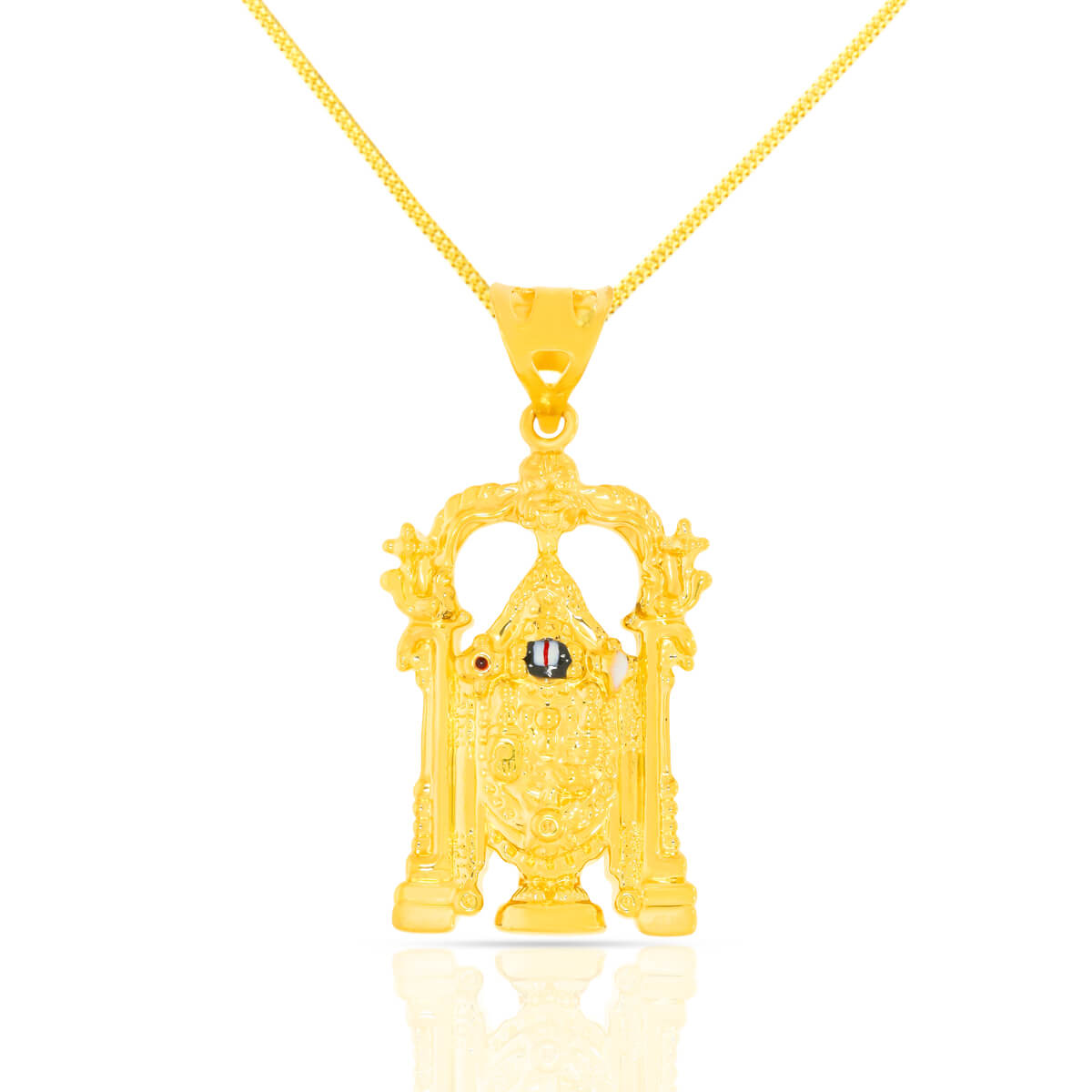Elegant Aura Lord Balaji 22K Gold Pendant