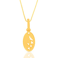 Birds Design Laser Cut Gold Pendant