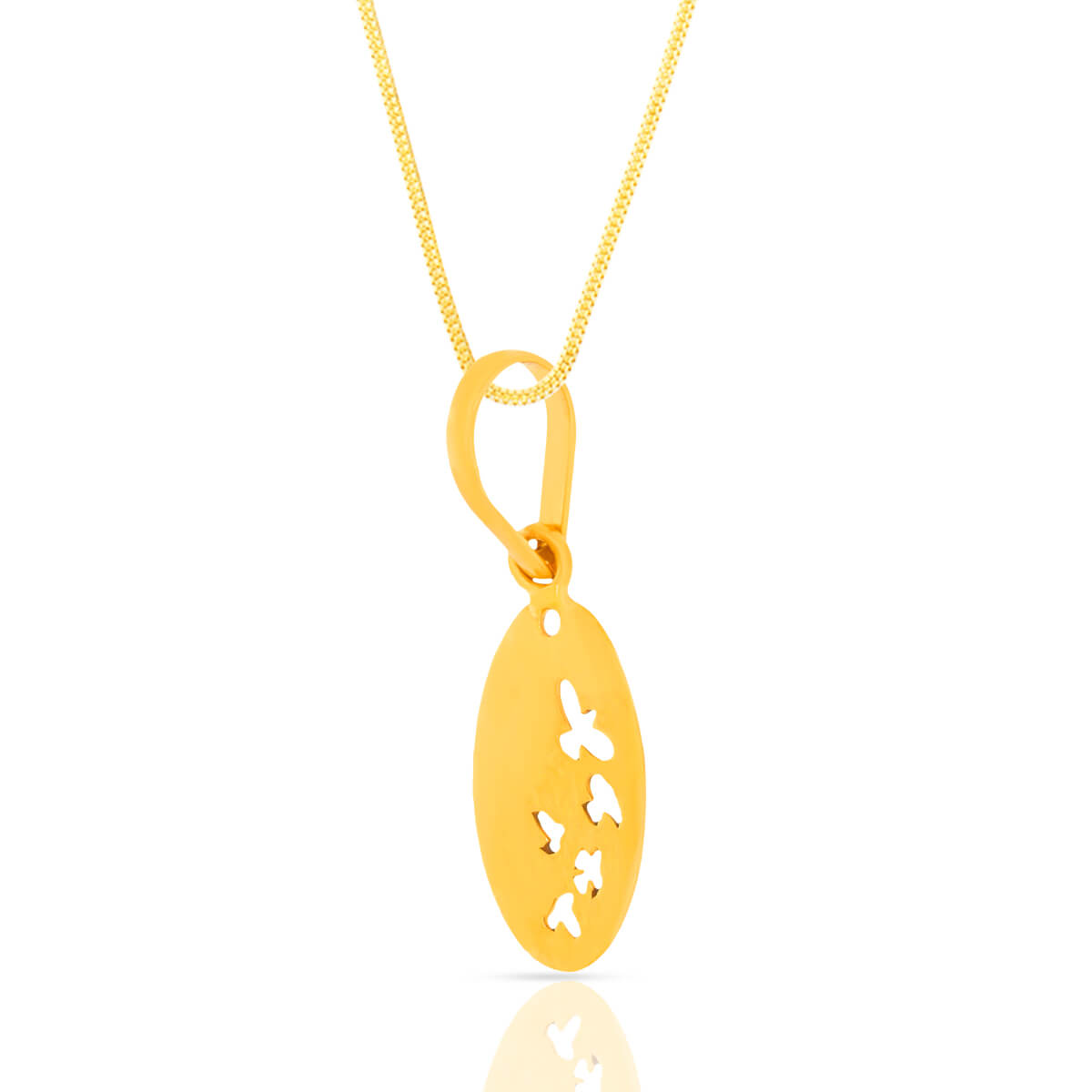 Birds Design Laser Cut Gold Pendant
