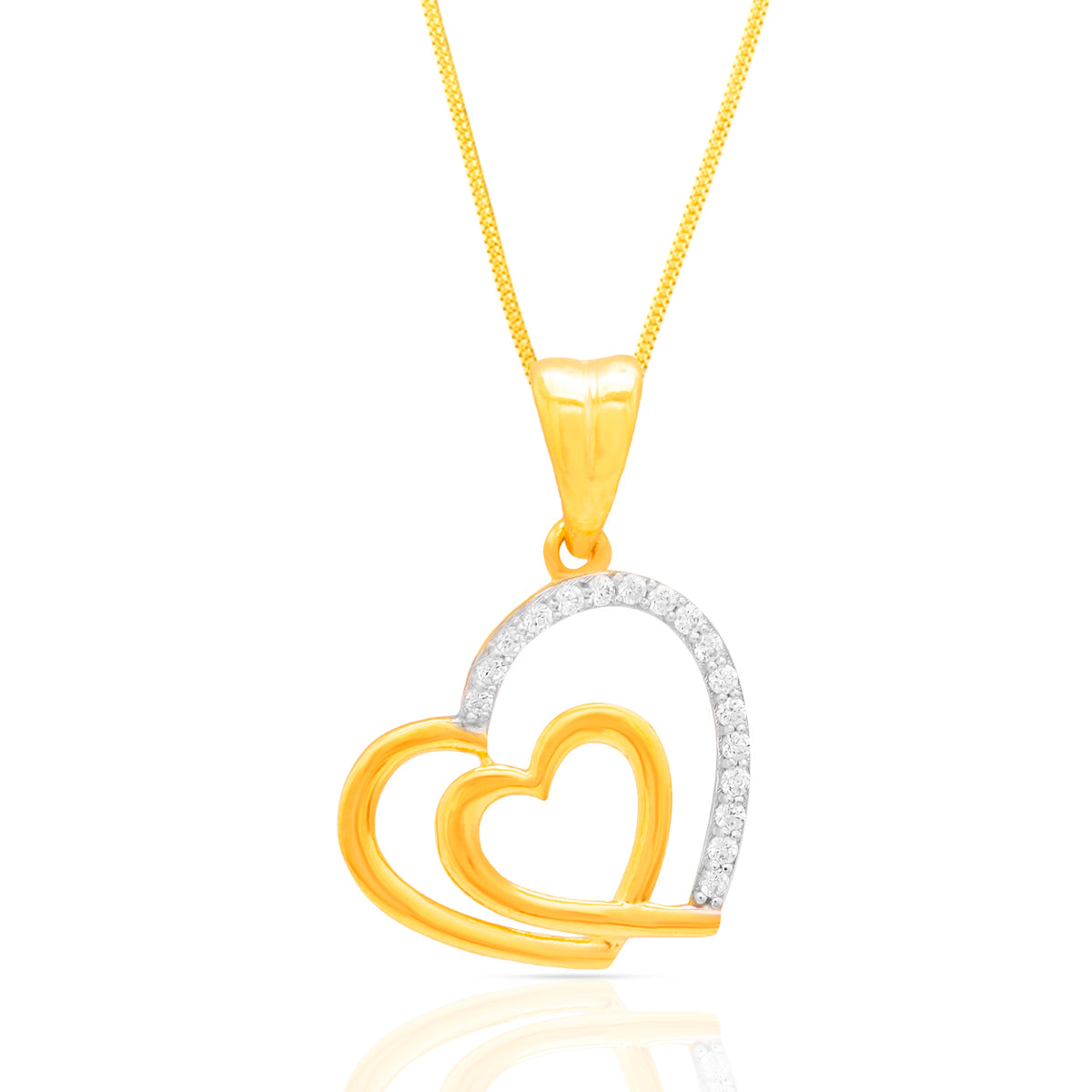 Refined Elegance Gold Heart Pendant