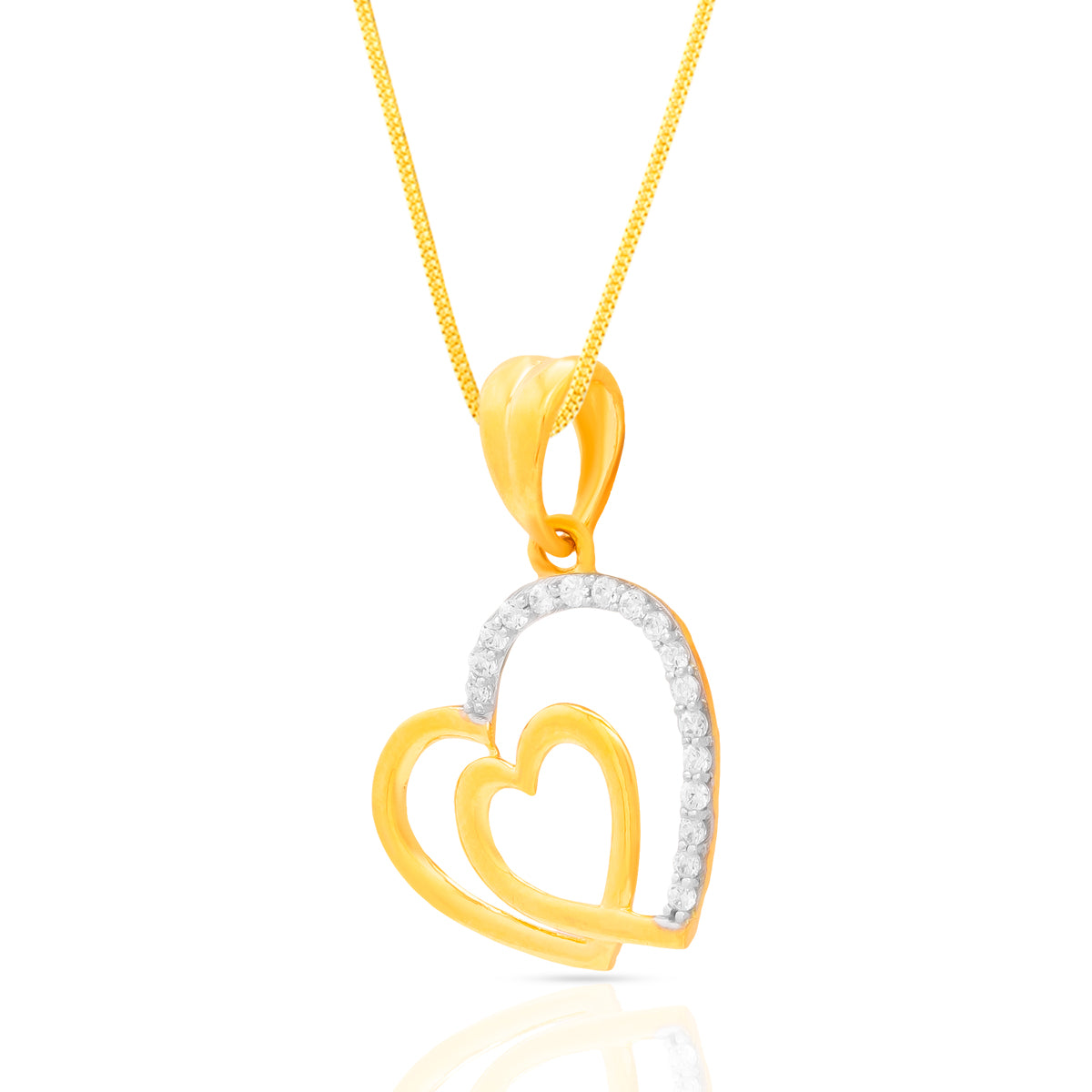 Refined Elegance Gold Heart Pendant
