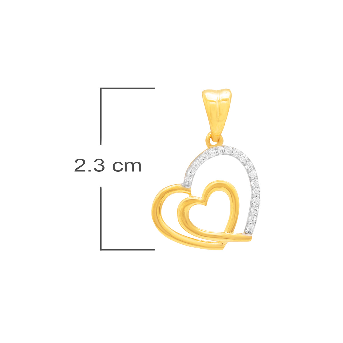 Refined Elegance Gold Heart Pendant