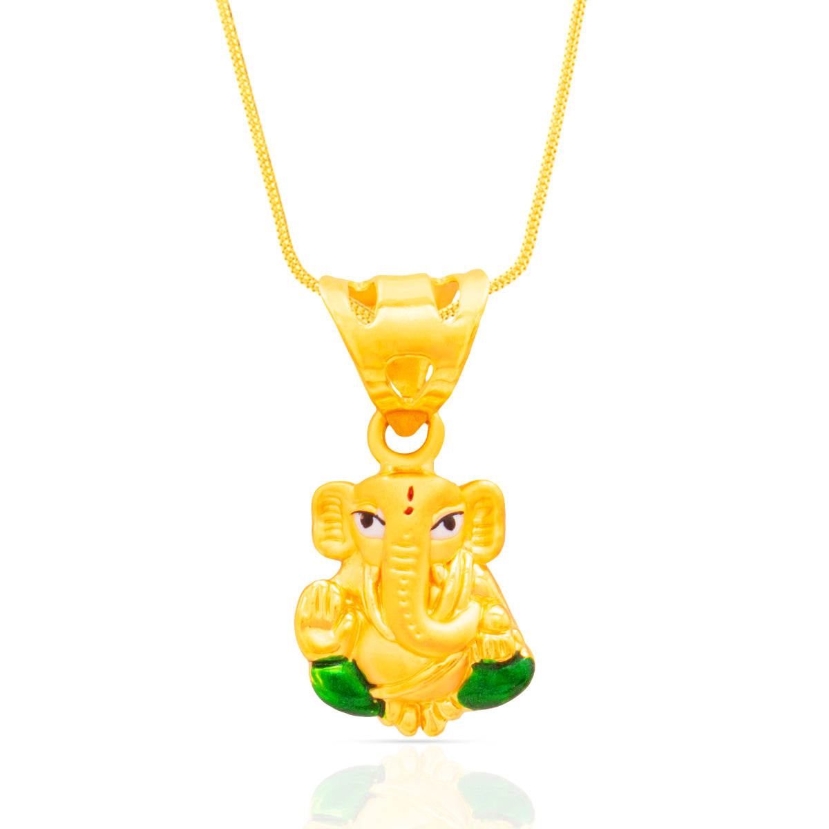 Eternal Blessings Ganesh God 22K Gold Pendant