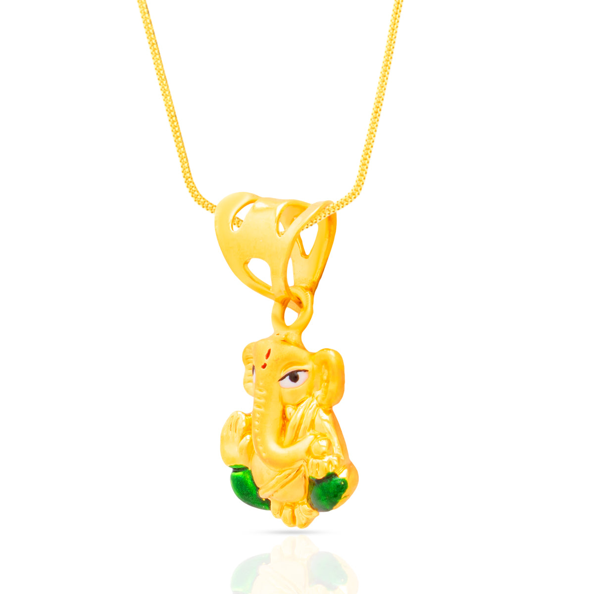 Eternal Blessings Ganesh God 22K Gold Pendant