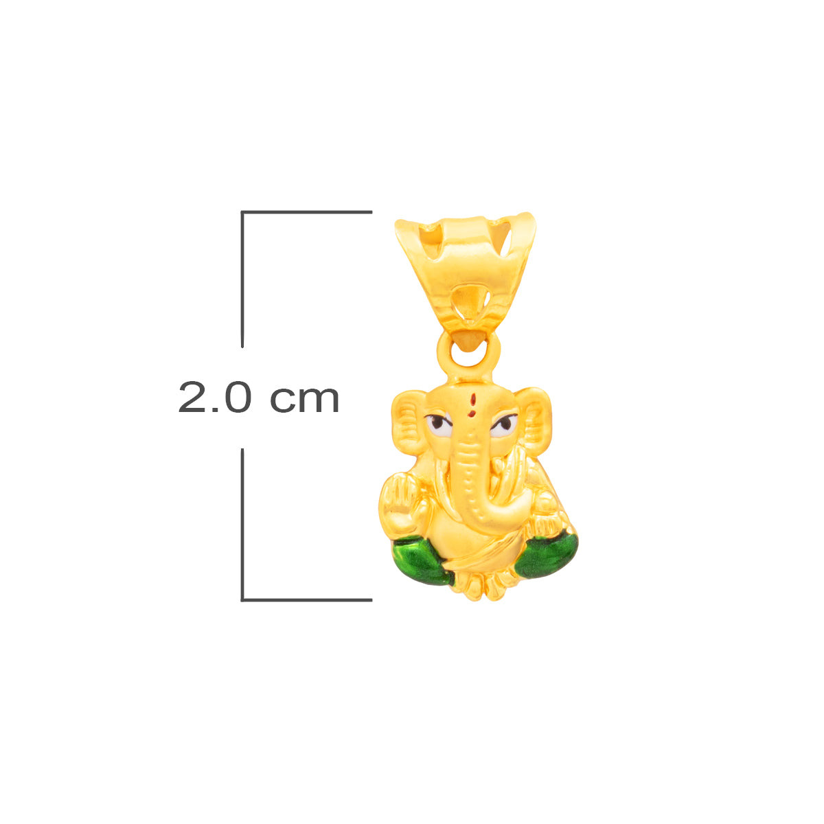 Eternal Blessings Ganesh God 22K Gold Pendant