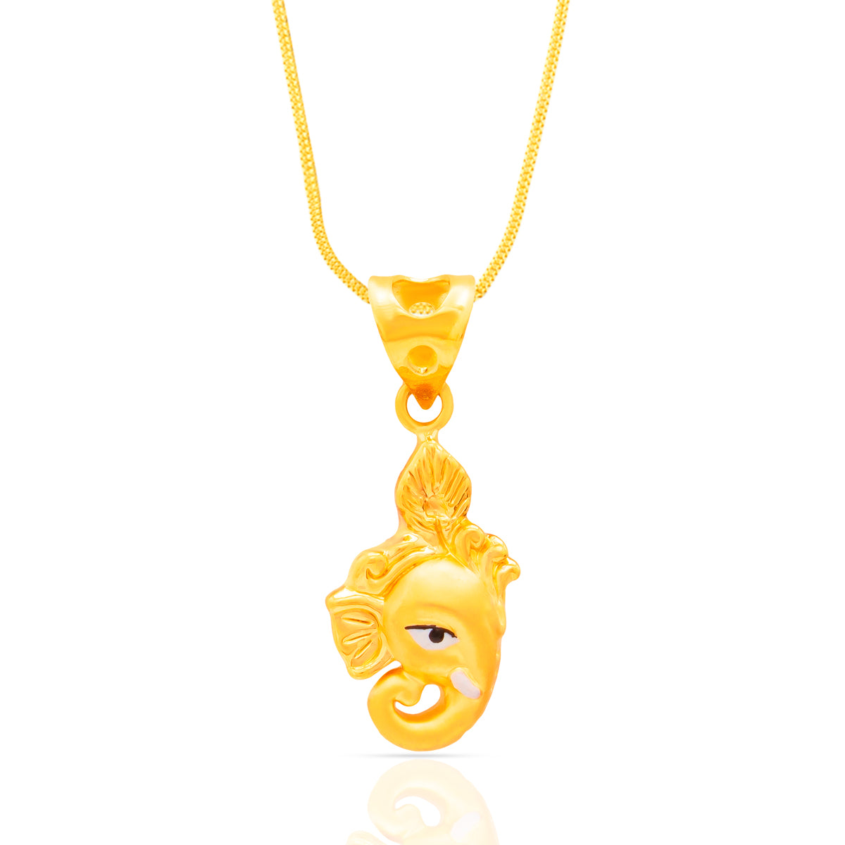 Celestial Grace Ganesh God 22K Gold Pendant